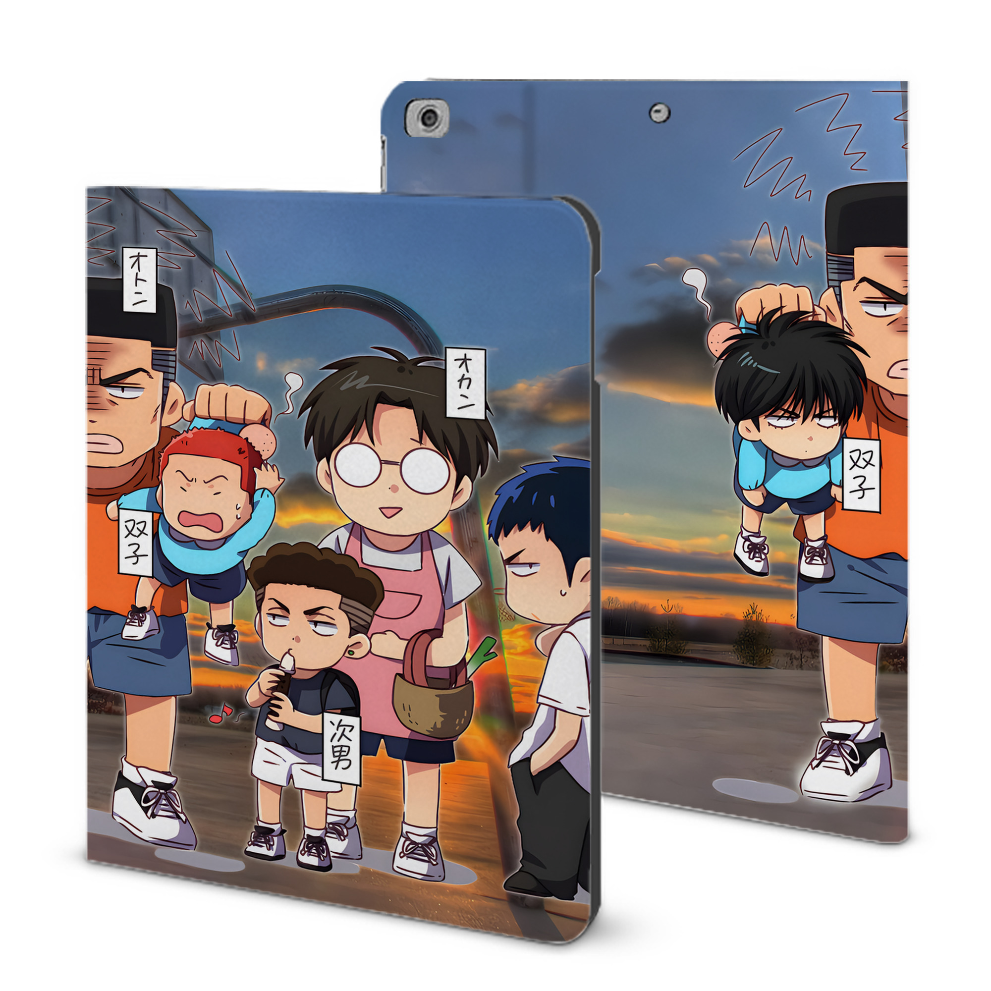 （画像用） SLAM DUNK／スラムダンク IPad ケース ブック型 PUレザー TPU 耐衝撃 軽量 薄型 ペン収納なし 全面保護 IPad 各モデル対応